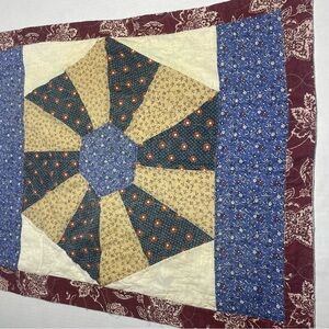 Vintage Patchwork Quilt with Floral Patterns pillow sham
